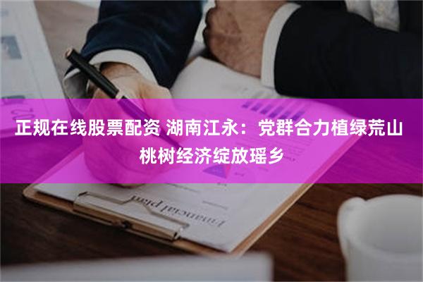 正规在线股票配资 湖南江永：党群合力植绿荒山 桃树经济绽放瑶乡