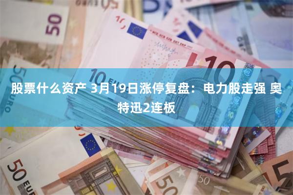 股票什么资产 3月19日涨停复盘:电力股走强 奥特迅2连板