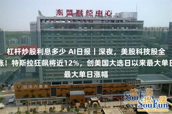杠杆炒股利息多少 AI日报丨深夜，美股科技股全线大涨！特斯拉狂飙将近12%，创美国大选日以来最大单日涨幅