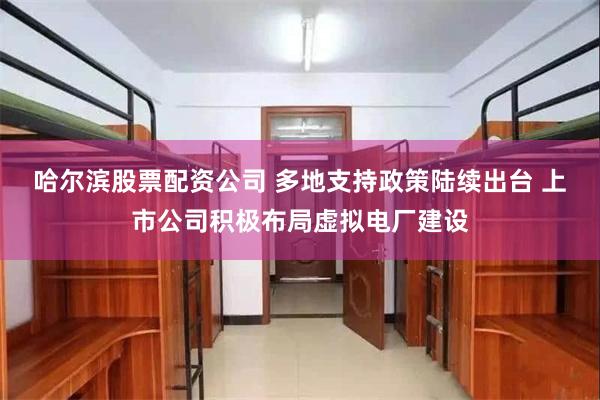 哈尔滨股票配资公司 多地支持政策陆续出台 上市公司积极布局虚拟电厂建设