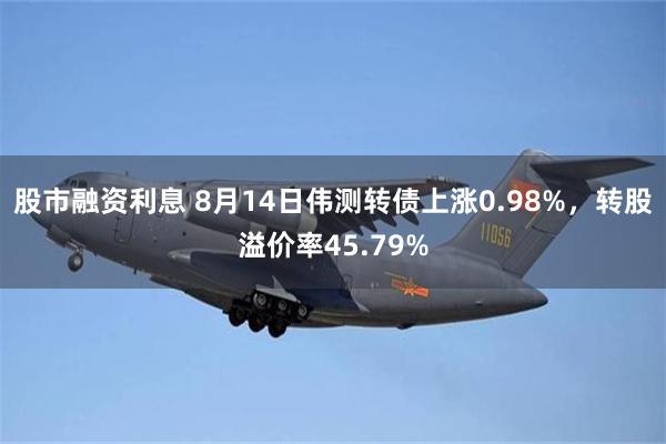 股市融资利息 8月14日伟测转债上涨0.98%，转股溢价率45.79%