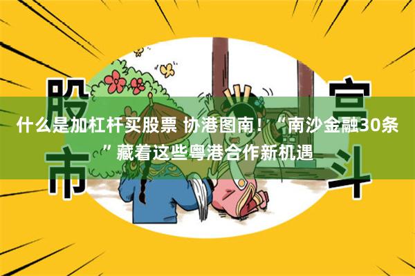 什么是加杠杆买股票 协港图南！“南沙金融30条”藏着这些粤港合作新机遇