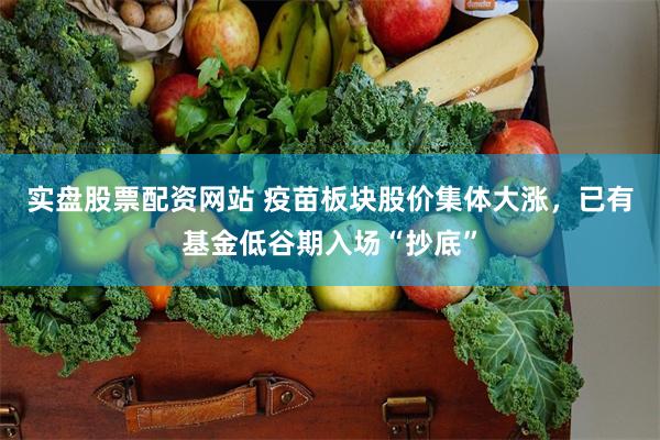 实盘股票配资网站 疫苗板块股价集体大涨，已有基金低谷期入场“抄底”