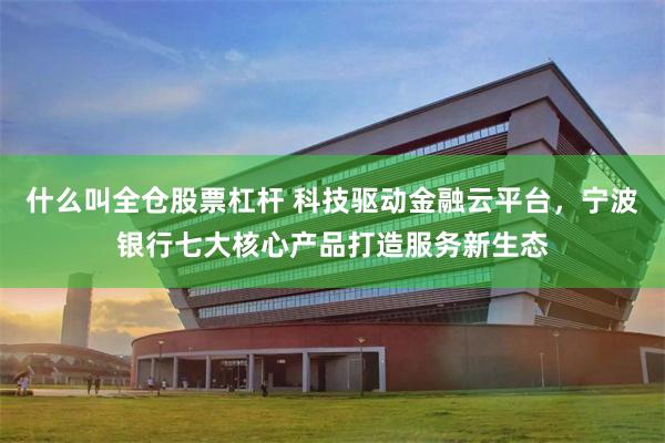 什么叫全仓股票杠杆 科技驱动金融云平台，宁波银行七大核心产品打造服务新生态