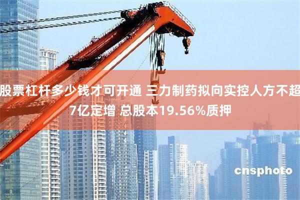 股票杠杆多少钱才可开通 三力制药拟向实控人方不超7亿定增 总股本19.56%质押