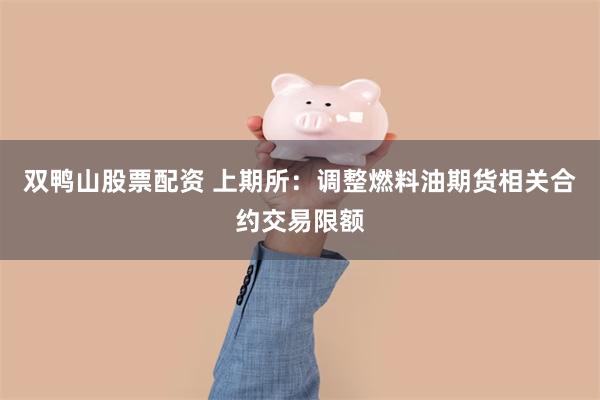 双鸭山股票配资 上期所：调整燃料油期货相关合约交易限额