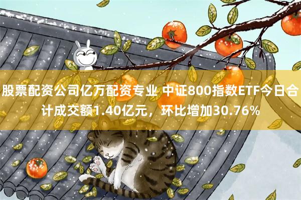 股票配资公司亿万配资专业 中证800指数ETF今日合计成交额1.40亿元，环比增加30.76%