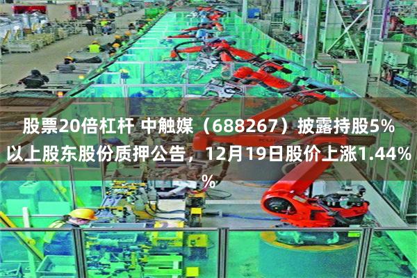 股票20倍杠杆 中触媒（688267）披露持股5%以上股东股份质押公告，12月19日股价上涨1.44%