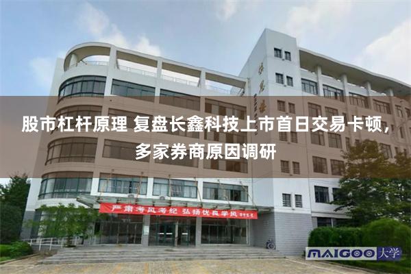 股市杠杆原理 复盘长鑫科技上市首日交易卡顿，多家券商原因调研