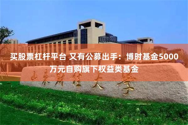 买股票杠杆平台 又有公募出手：博时基金5000万元自购旗下权益类基金