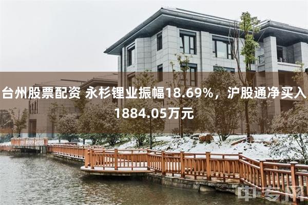 台州股票配资 永杉锂业振幅18.69%，沪股通净买入1884.05万元