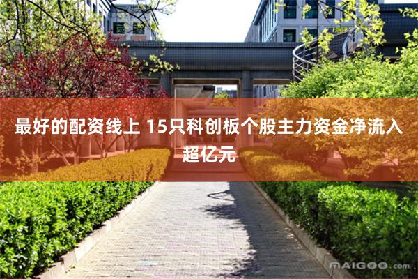 最好的配资线上 15只科创板个股主力资金净流入超亿元