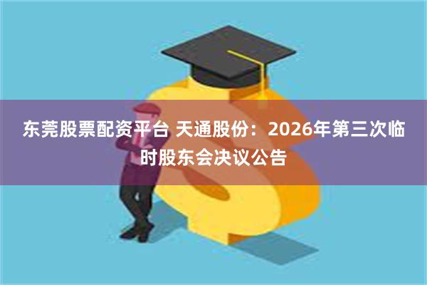 东莞股票配资平台 天通股份：2026年第三次临时股东会决议公告