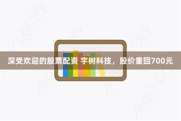 深受欢迎的股票配资 宇树科技，股价重回700元